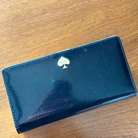 Shimmery Dark Blue Wallet - Picture 1 of 10
